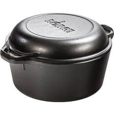 Cast Iron Casseroles Lodge Double with lid 1.25 gal 10.236 "