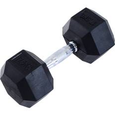 Fitness Homcom Rubber Hexagonal Dumbbell 17.5kg