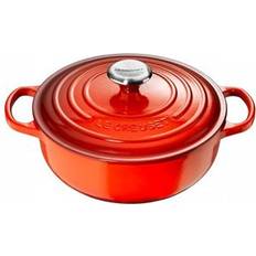 Gusseisen Schmortöpfe Le Creuset Cerise mit Klappe 3.4 L 24 cm