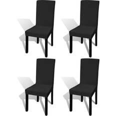 Svarta Stolsöverdrag vidaXL 131419 4pcs (Black) Stolsöverdrag Svart