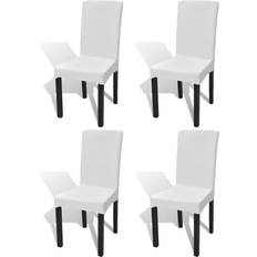 Blanco Fundas de silla suelta vidaXL 131418 4pcs Funda de silla suelta Blanco