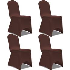 Housses de chaise vidaXL 131416 Housse de chaise Marron, Blanc