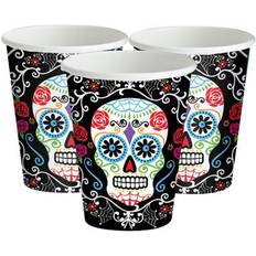 Blue Paper Cups Amscan Paper Cup Day of the Dead Cups 8-pack