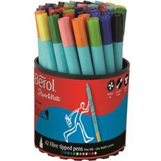 Tipped Pen Colour Fine Fibre 0.6mm 42-pack