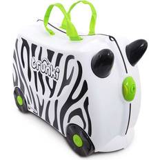 Duro - Plastica ABS Bagagli per bambini Trunki Valigia Cavalcabile Zebra Zimba Bianco