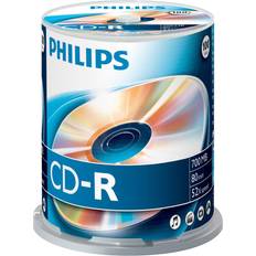 100 - CD Optiset Tallennusvälineet Philips CD-R CR7D5NB00/00, 52x, CD-R, 700 MB, 100 kpl