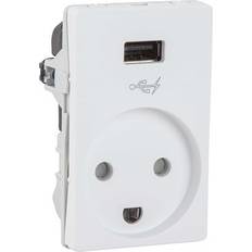 Lk stikkontakt fuga 1.5 Lauritz Knudsen LK Fuga m/USB 1,5 modul - Hvid