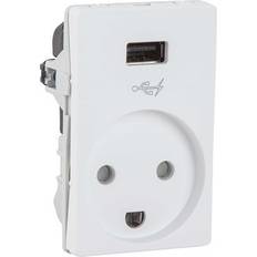 USB-port Stikkontakter & Afbrydere Schneider Electric Fuga 506D6711 1-way