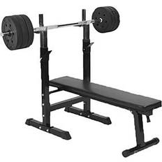 Bancs de Musculation Gorilla Sports Bench Press Barbell and Weights 38kg