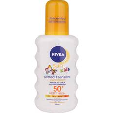 Auringonsuojaukset ja Itseruskettavat Nivea Sun Kids Protect & Sensitive Sun Spray SPF50+