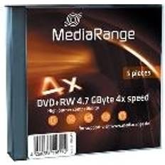 Tomma dvd rw skivor MediaRange DVD+RW 4.7GB 4x Slimcase 5-Pack