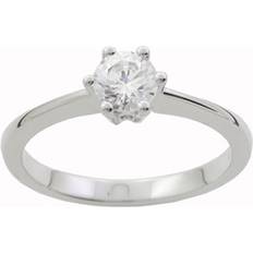 Solitaire Ring - White Gold/Diamond