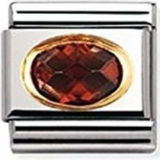 Brun Charms & Vedhæng Nomination Composable Classic Link Charm - Silver/Gold/Brown