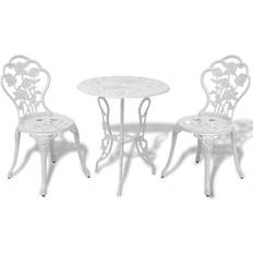 Aluminium Cafésæt Havemøbler vidaXL 42165 Cafésæt, 1 borde inkl. 2 stole