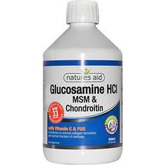 L-Glutamine Supplements Natures Aid Glucosamine MSM & Chondroitin Liquid 500ml