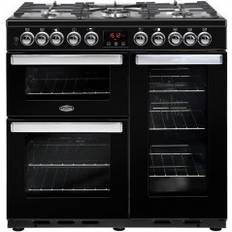 Convection/ Fan Oven Gas Cookers Belling CookCentre 90cm Dual Fuel 444444071 Black