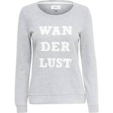 Only Printed Sweatshirt - Grey/Light Grey Melange