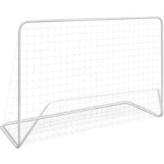 Staal Voetbaldoelen vidaXL Voetbaldoel met net 182x61x122 staal wit