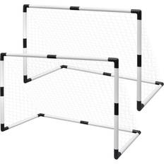 vidaXL Mini porterías de fútbol unidades 91,5x48x61 Blanco