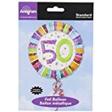 Brown Balloons Amscan Standard Radiant Birthday 50 Foil Balloon
