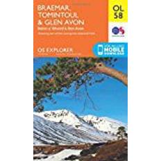 Books OS Explorer OL58 Braemar, Tomintoul & Glen Avon (OS Explorer Map)