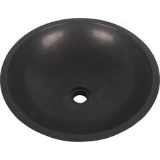 Bathroom Sinks Marblemosaics Tondo Black Honed Basalt