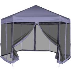 Polyester Pavilions vidaXL Hexagonal Pop-Up Tent 3.1x3.6 m