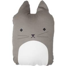 Grey Cushions Kid's Room Fabelab Cuddly Cat Animal Cushion