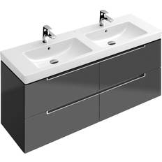 Silver Tvättställ för dubbelhandfat Villeroy & Boch Subway 2.0 (4 Lådor, Matt Silver)