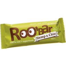 Sukkerfritt Barer Roo-Bar Raw Energy Bar Hemp Protein & Chia 30g 1 st