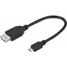 Kabler Monacor USB A-USB Micro-B M-F 0.2m