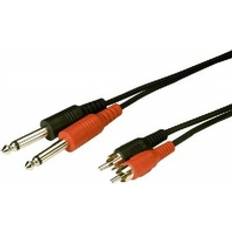 2RCA-6,3 mm Kabler Monacor 2RCA-2x6.3mm 3m