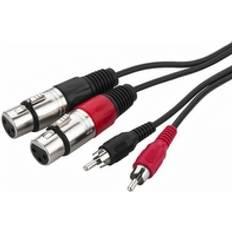 2xlr Monacor 2RCA-2XLR M-F 1m