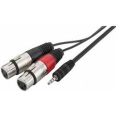 Monacor 2XLR-3.5mm M-F 3m