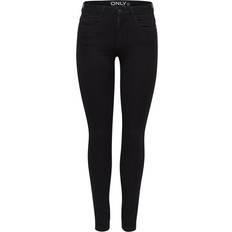 Only Royal Reg Skinny Fit Jeans - Black/Black