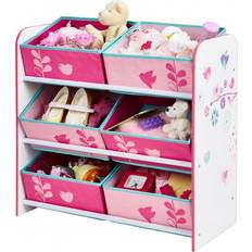 Hello Home Flowers & Birds 6 Bin Storage Unit