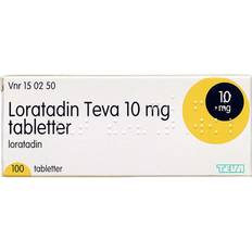 Astma & Allergi Håndkøbsmedicin Loratadin Teva 10mg 100 stk Tablet