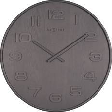 Brown Clocks Nextime Wood Wood Wall Clock 35cm