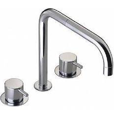 Rostfritt stål - Tvågreppsblandare Tvättställsblandare Vola KV4-40 Stainless Steel, Rostfritt stål