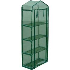 vidaXL Greenhouse with 4 Shelves Edelstahl PVC-Kunststoff