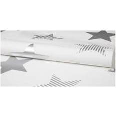 Graham & Brown Papier peint Superstar Argenté et blanc Noordwand Multicolore Kids At Home