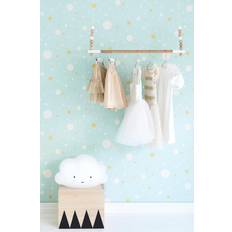 Majvillan Punkte Tapete Confetti von Soft Turquoise turquoise