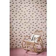 Ferm Living Rabbit Wallpaper Rose One Size Pink