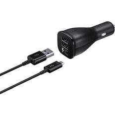 Samsung Chargeur allume-cigare rapide double Noir aveccâble USB Type C