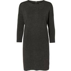 Nylon Robes Vero Moda Knitted Dress - Grey/Dark Grey Melange