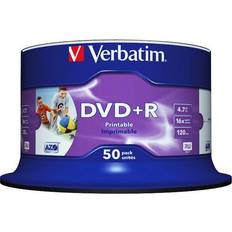 Verbatim 43512 47 Gb 16x Ampio Inkjet Printable Dvd R 50 Pack Spindle