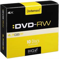 Dvd rw 4.7gb Intenso 4201632 DVD-RW disc 4.7 GB 10 stuk(s) Slimcase Herschrijfbaar