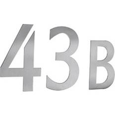 Brushed Stainless Steel Mailbox Number 1