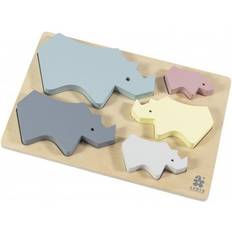 Sebra Wooden Chunky Puzzle Rhino