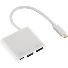 Usb c til hdmi adapter fra hama Hama USB C-HDMI/USB A/USB C M-F Adapter